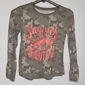 Arizona Girls Camo Long Sleeve Tee - Size 14